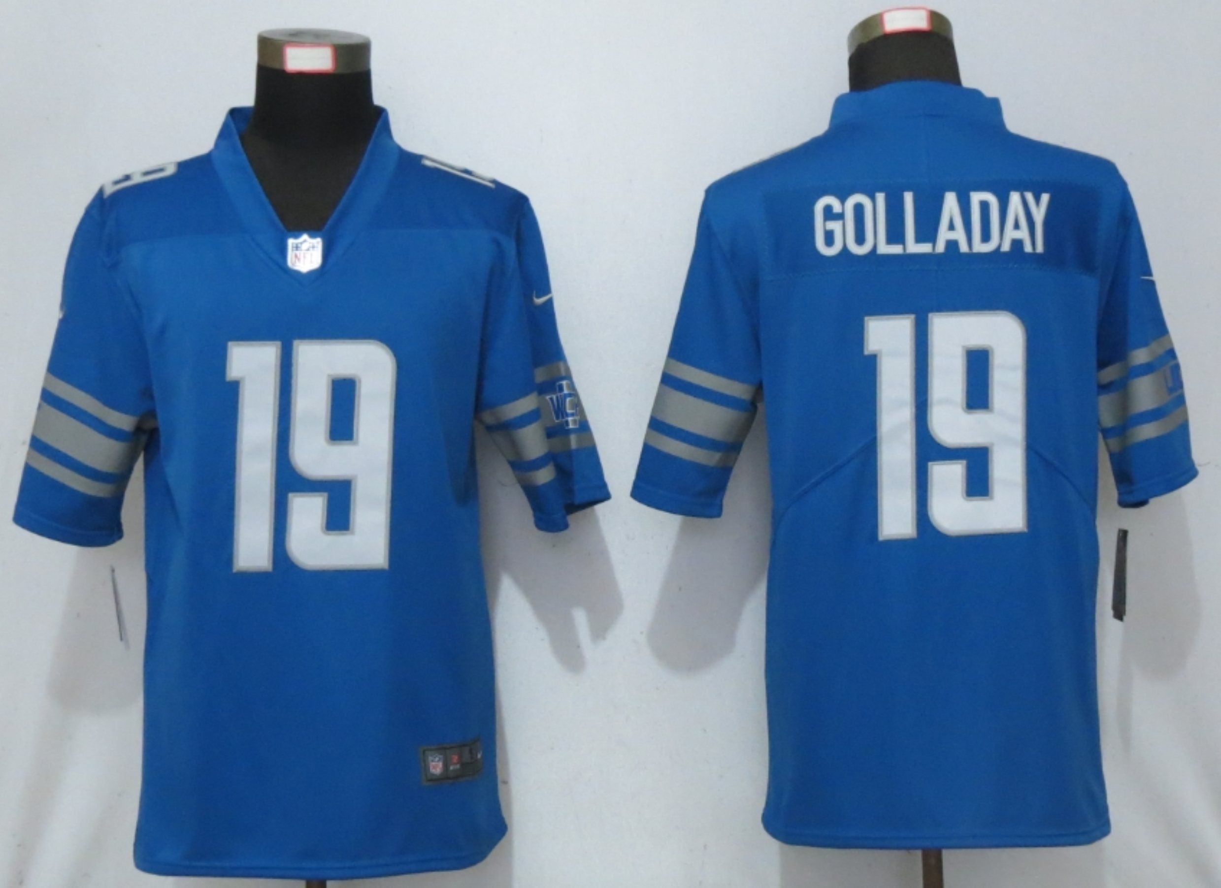 Men Detroit Lions 19 Golladay Nike Blue Vapor Untouchable Limited Player NFL Jerseys